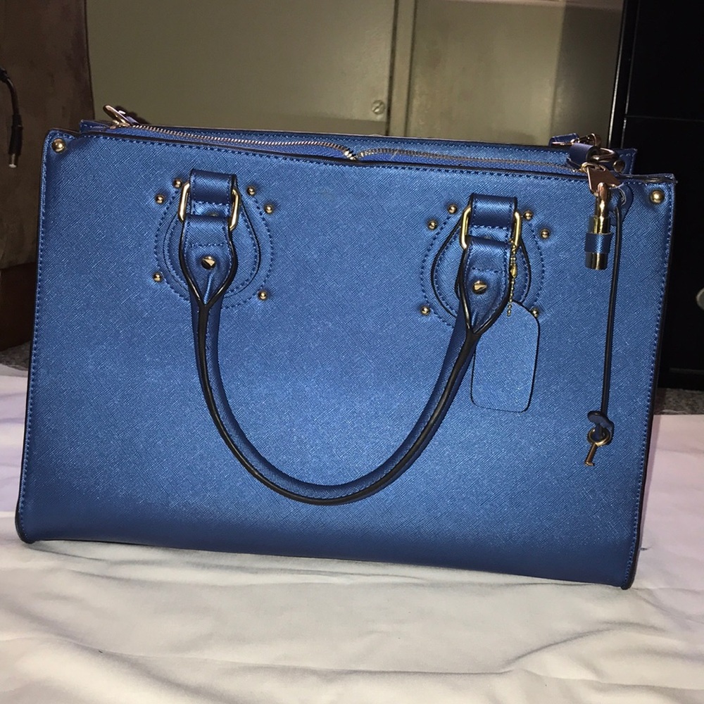 Blue structured bag